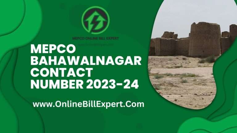 Mepco Bahawalnagar Contact Number 2024